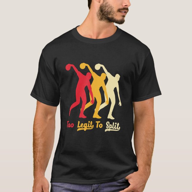 Retro zu lebe, um das Angebot für Bowlers Coolen B T-Shirt (Vorderseite)