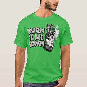 Retro zu Molotov Cocktail Girl Brennen Sie alles r T-Shirt
