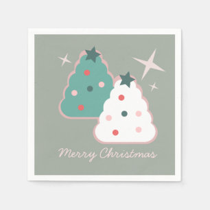 Retro-Zuckerkekse Groovy Weihnachten  Serviette