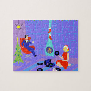 Retro Zuhause für das Puzzle