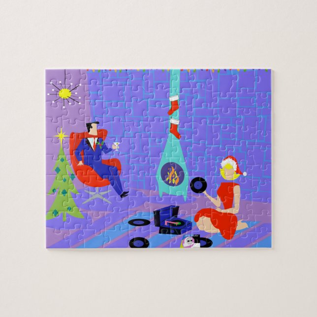 Retro Zuhause für das Puzzle (Horizontal)