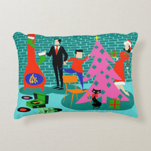 Retro Zutat das Weihnachtsbaum-Akzent-Kissen Dekokissen