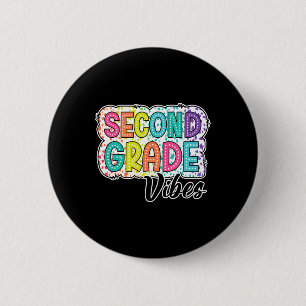 Retro-Zweite-Klasse-Stimmung Zurück zur Schule 2.  Button
