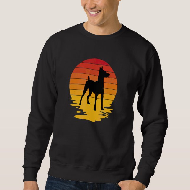 Retro-Zwergpinscher Min Pin Sweatshirt (Vorderseite)
