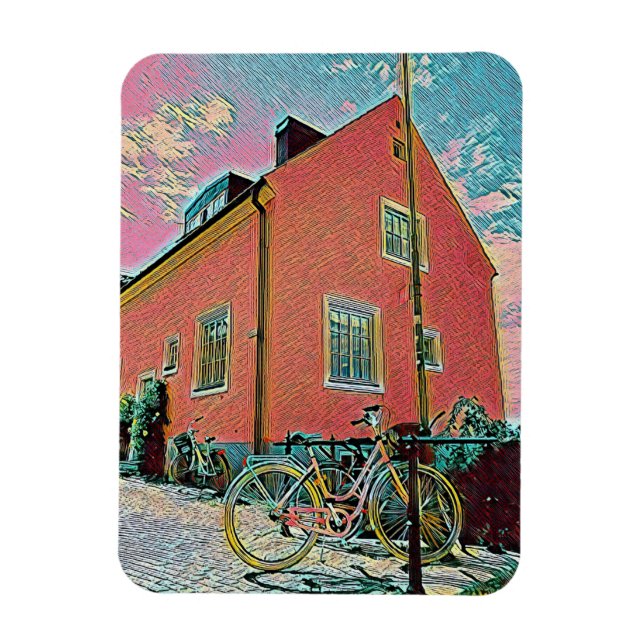 Retro-Zyklusarbeit Magnet (Vertikal)