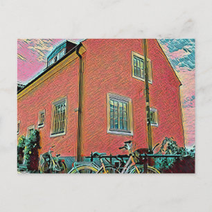 Retro-Zyklusarbeit Postkarte