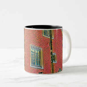 Retro-Zyklusarbeit Zweifarbige Tasse