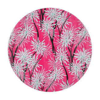 Retroasiatische Blumen Tapete. Schneidebrett