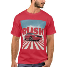 Retroauto RUSH Retro Red Sports Car T-Shirt | Vint