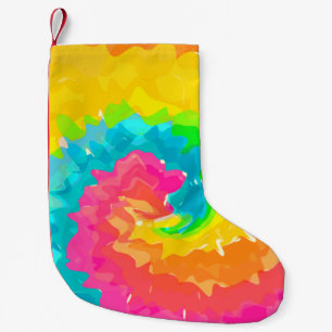 Retroboho-gefärbte Krawatte Kleiner Weihnachtsstrumpf