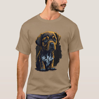 Retroboy mit traurigem Hund T-Shirt