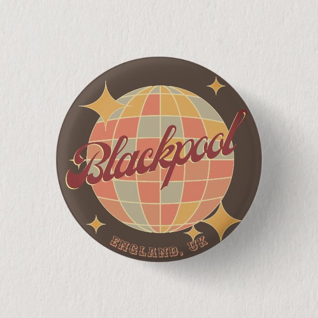 Retrodekor von Blackpool England City Button (Vorderseite)