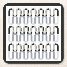 Retrodesign des monochromatischen Deko Rechteckiger Pappuntersetzer