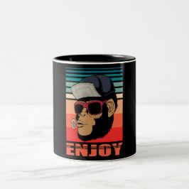 Retrodesign für Affen Coffee Mugs Zweifarbige Tasse