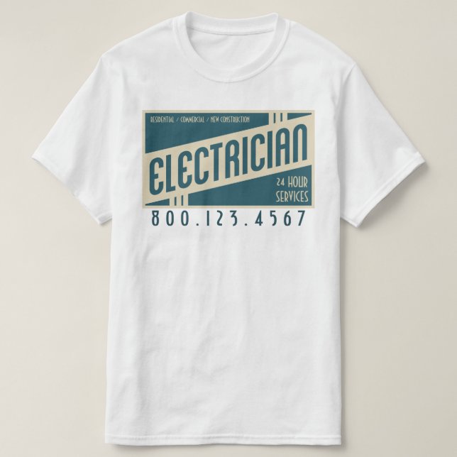 Retroelektriker T-Shirt (Design vorne)