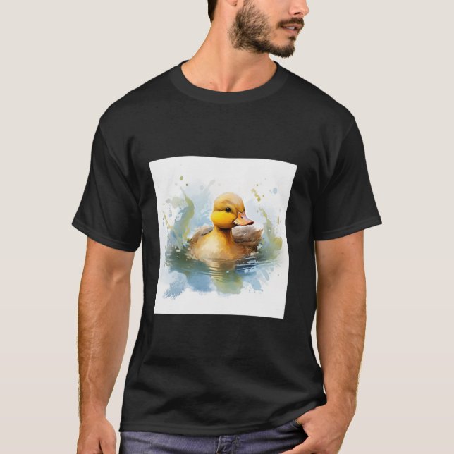 Retroente Pintail Duck Niedlich Duck Duck Wasserfa T-Shirt (Vorderseite)