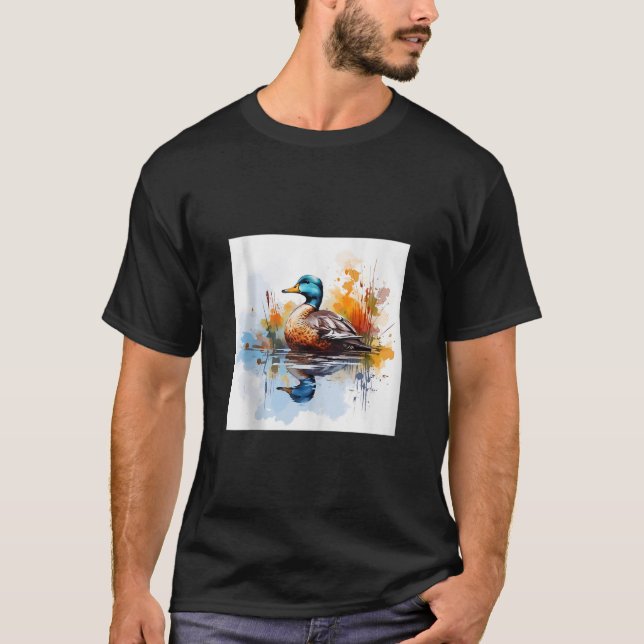 Retroente Pintail Duck Niedlich Duck Duck Wasserfa T-Shirt (Vorderseite)