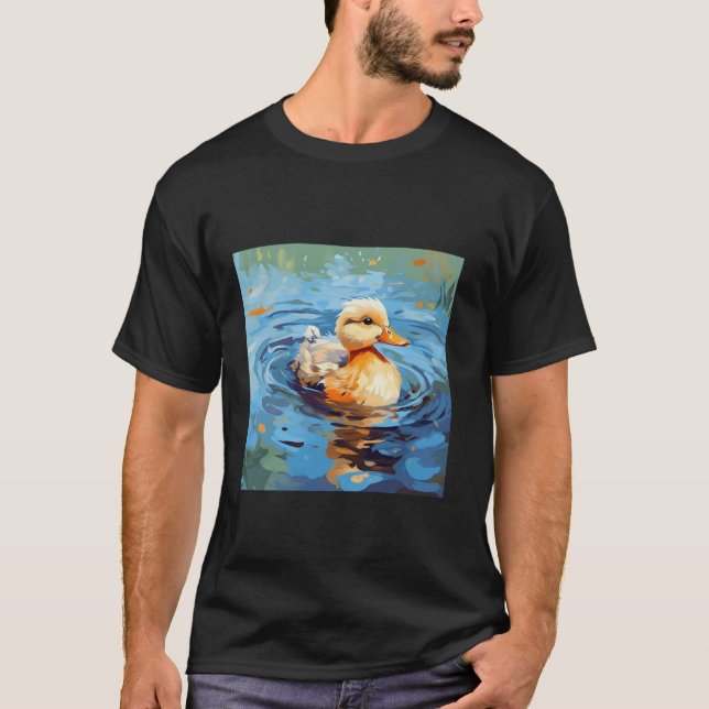 Retroente Pintail Duck Niedlich Duck Duck Wasserfa T-Shirt (Vorderseite)
