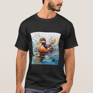 Retroente Pintail Duck Niedlich Duck Duck Wasserfa T-Shirt