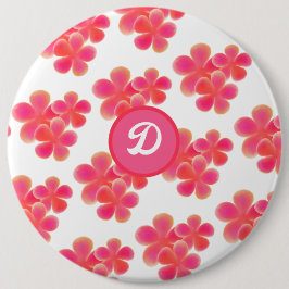 Retrofarbe Vintag florale personalisiert Button