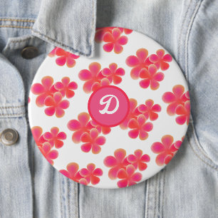 Retrofarbe Vintag florale personalisiert Button