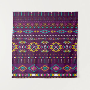 Retrofarben Stamm Vintag nahtlose navajo-Patrone Wandteppich