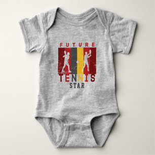 Retrofarben, Tennisspieler, Grunge-   Lounge  Baby Strampler
