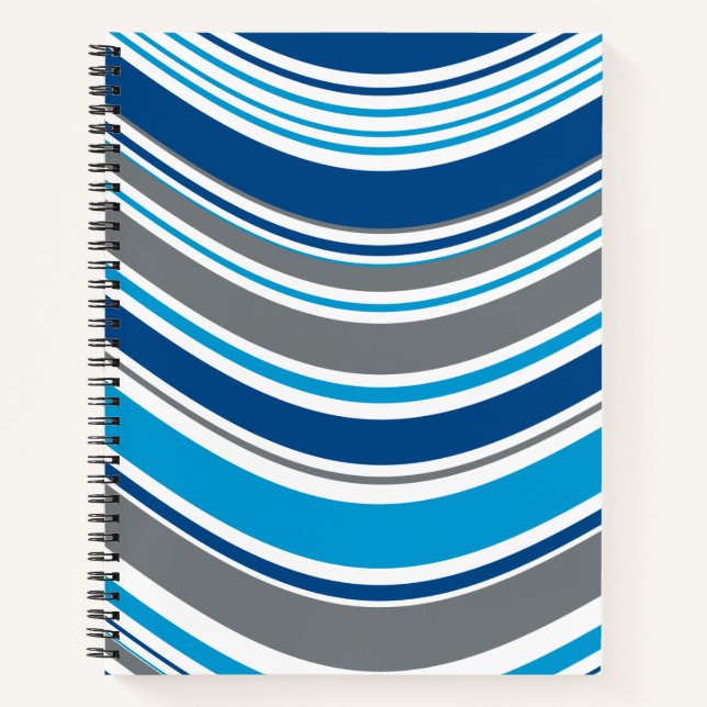 Retrofarben Waves  Notizbuch (Vorderseite)