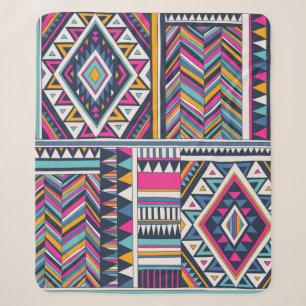 Retrofarbenes, Vintages, nahtloses Stammesmuster.  Sherpadecke
