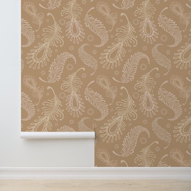 Retrofeater-Blassmuster Tapete (Anwendung)