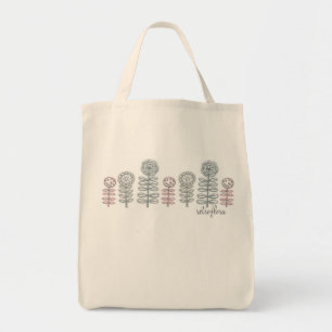retroflora Linie Lebensmittelgeschäft-Tasche mit Tragetasche
