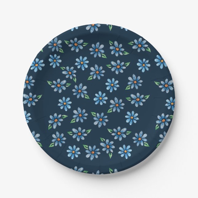 Retrofloral Pappteller (Vorderseite)