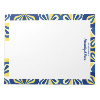 Retrofloral unausgekleidet notizblock