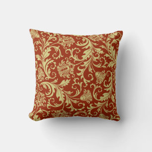 Retrofloralen: Vintager Musterhintergrund. Kissen