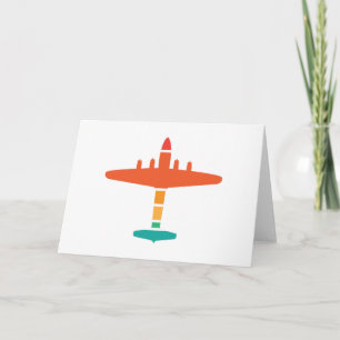 Retroflugzeug Karte