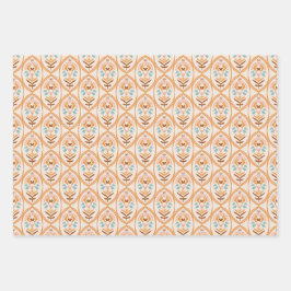 Retrogarten der 70er Jahre | Geschenkpapier Set