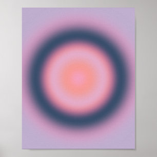 Retrogradient Lavendel Lila Flieder Abstrakt Aura Poster