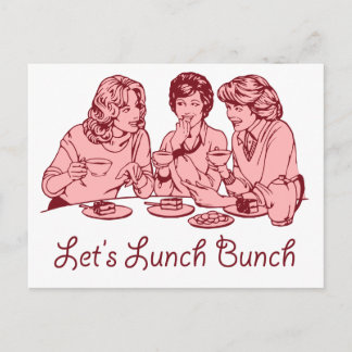 Retrografik des "Lunch Bunch 50" des lassend Postkarte