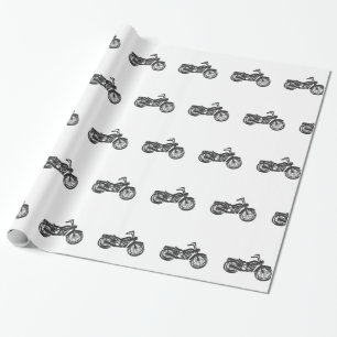 Retrografik für Motorräder - Hintergrund auswählen Geschenkpapier