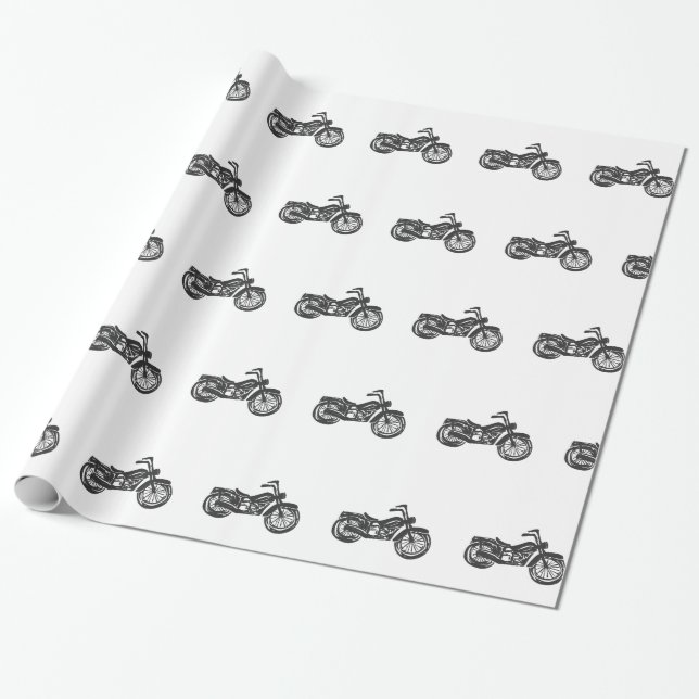 Retrografik für Motorräder - Hintergrund auswählen Geschenkpapier (Ungerollt)
