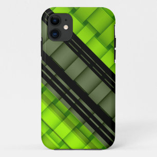 Retrografisches Design aus schwarz und grün Streif Case-Mate iPhone Hülle