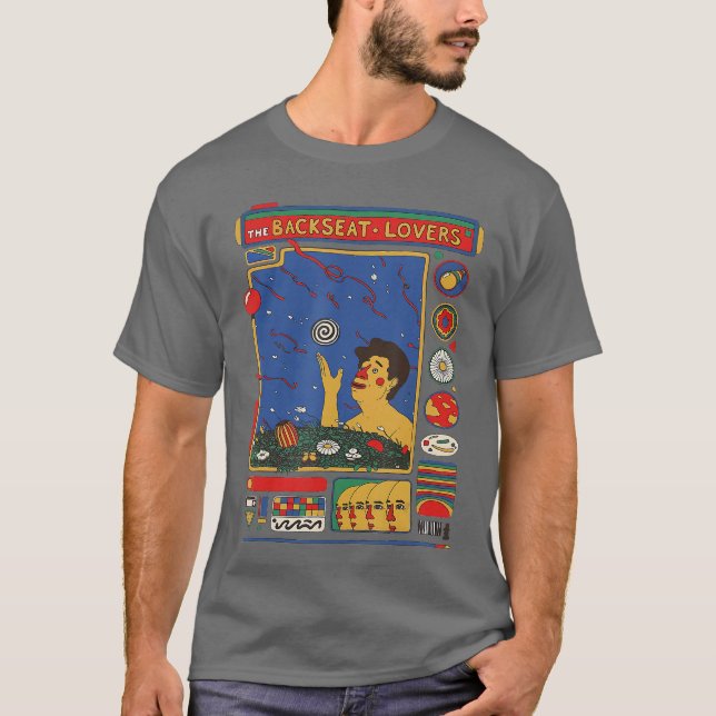 Retrohe Backseat Lovers Waiting to Spill Love Musi T-Shirt (Vorderseite)
