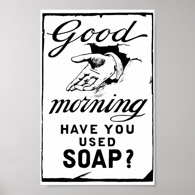 Retrohygiene und Händewaschen Poster (Vorne)