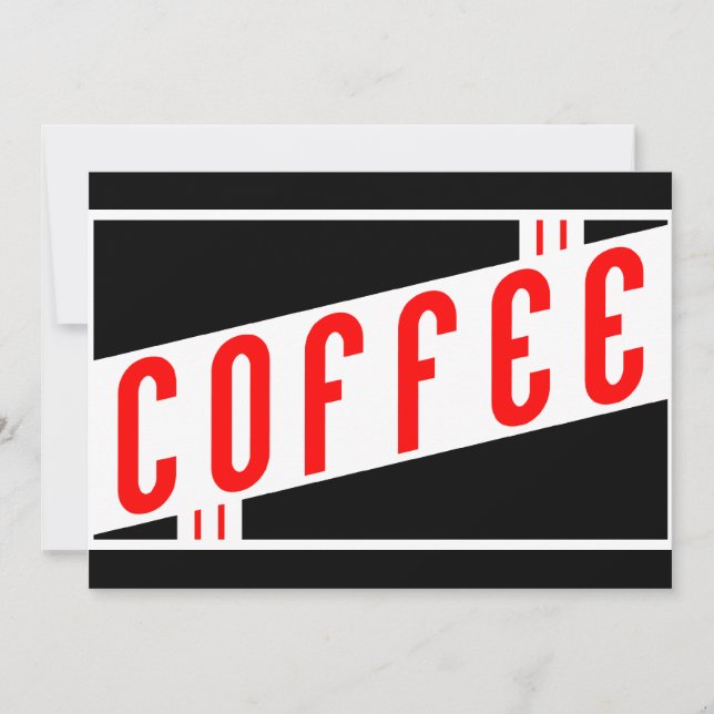 Retrokaffee Einladung (Vorderseite)