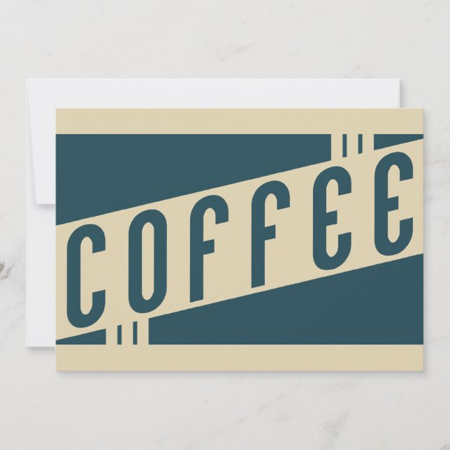 Retrokaffee Einladung (Vorderseite)