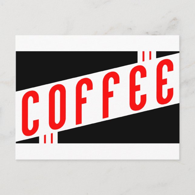 Retrokaffee Postkarte (Vorderseite)