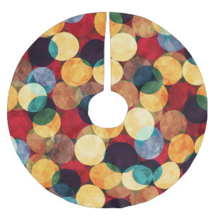 Retrokreise, Grunge Textur nahtlos Muster. Polyester Weihnachtsbaumdecke
