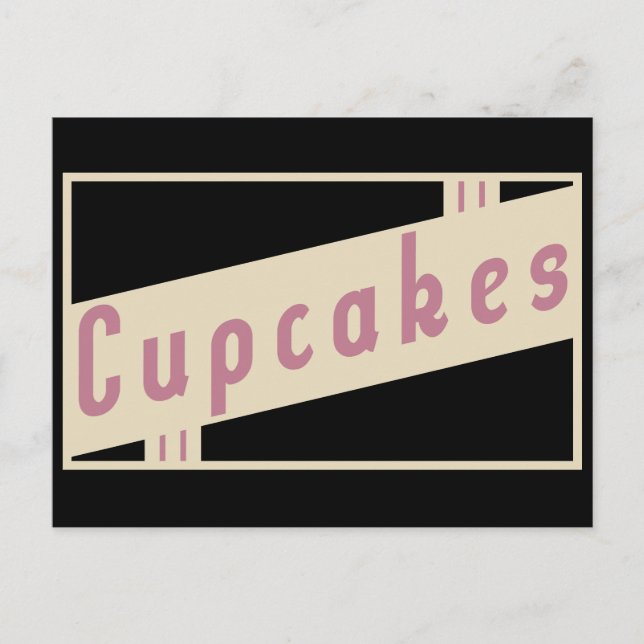 Retrokuchen Postkarte (Vorderseite)