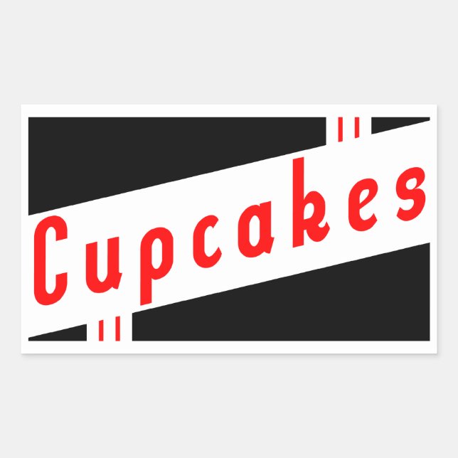 Retrokuchen Rechteckiger Aufkleber (Vorderseite)