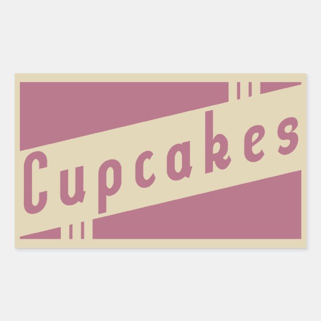 Retrokuchen Rechteckiger Aufkleber (Vorderseite)